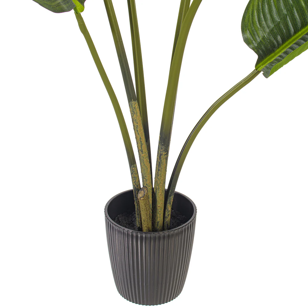 4' Travelers Silk Palm Tree w/Plastic Pot -Green - Image 2