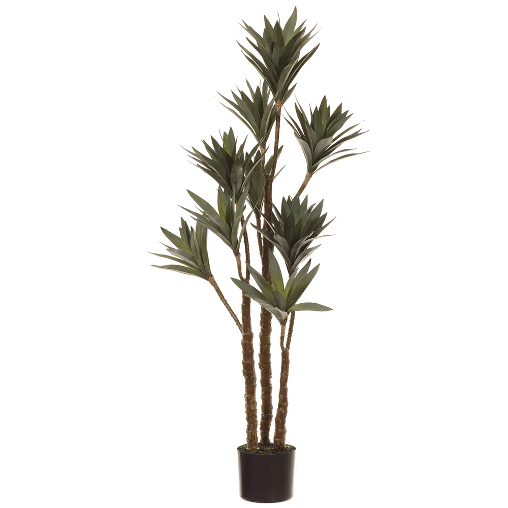 4' Yucca Artificial Plant w/Plastic Pot -Green (Pack of 2)