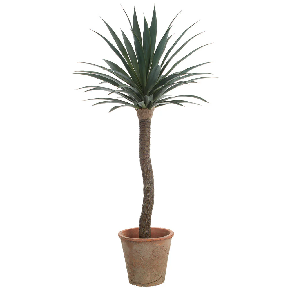 4' Yucca Silk Tree w/Clay Pot -Green/Gray (Pack of 2)