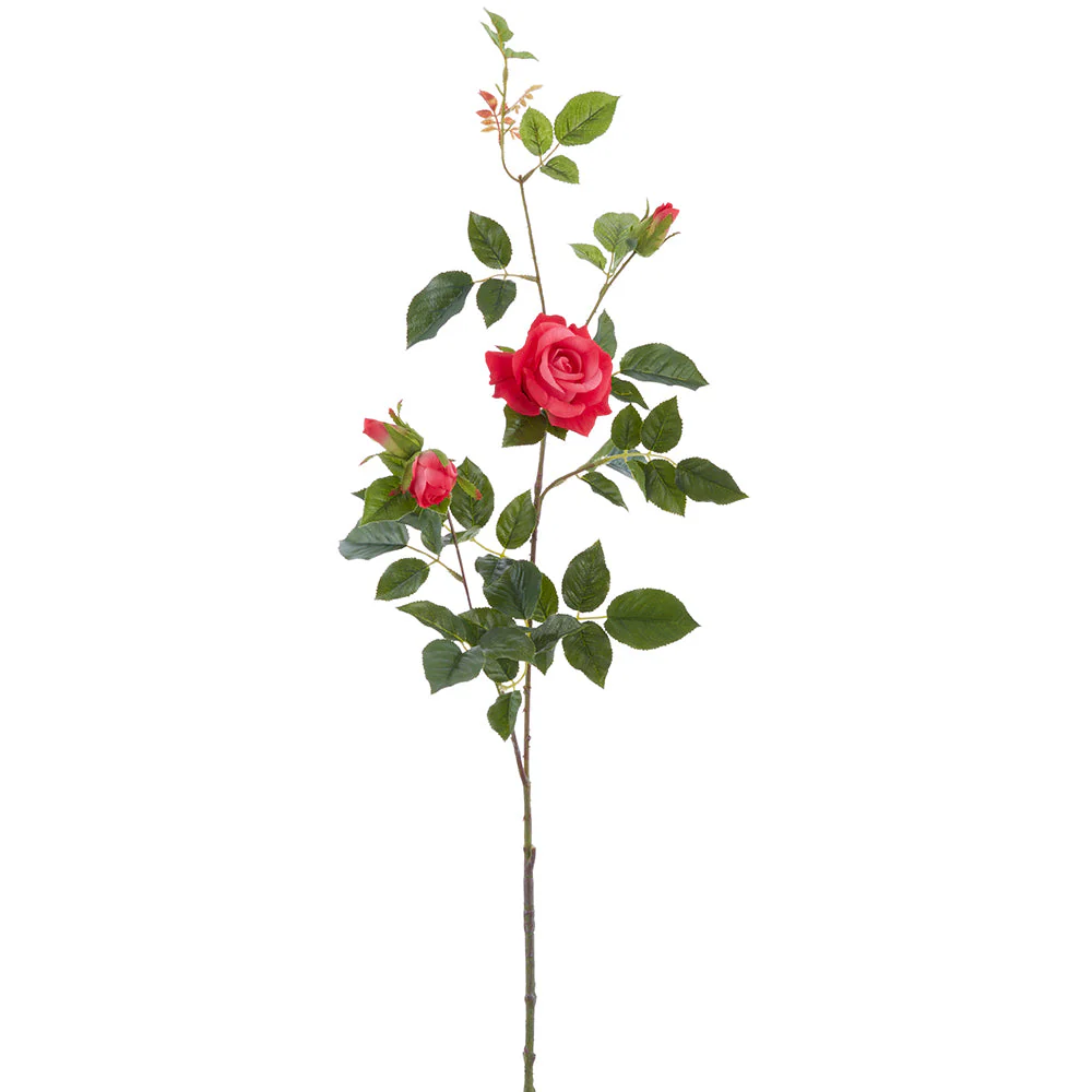 40.5" Real Touch Rose Faux Flower Stem -Pink (Pack of 6)