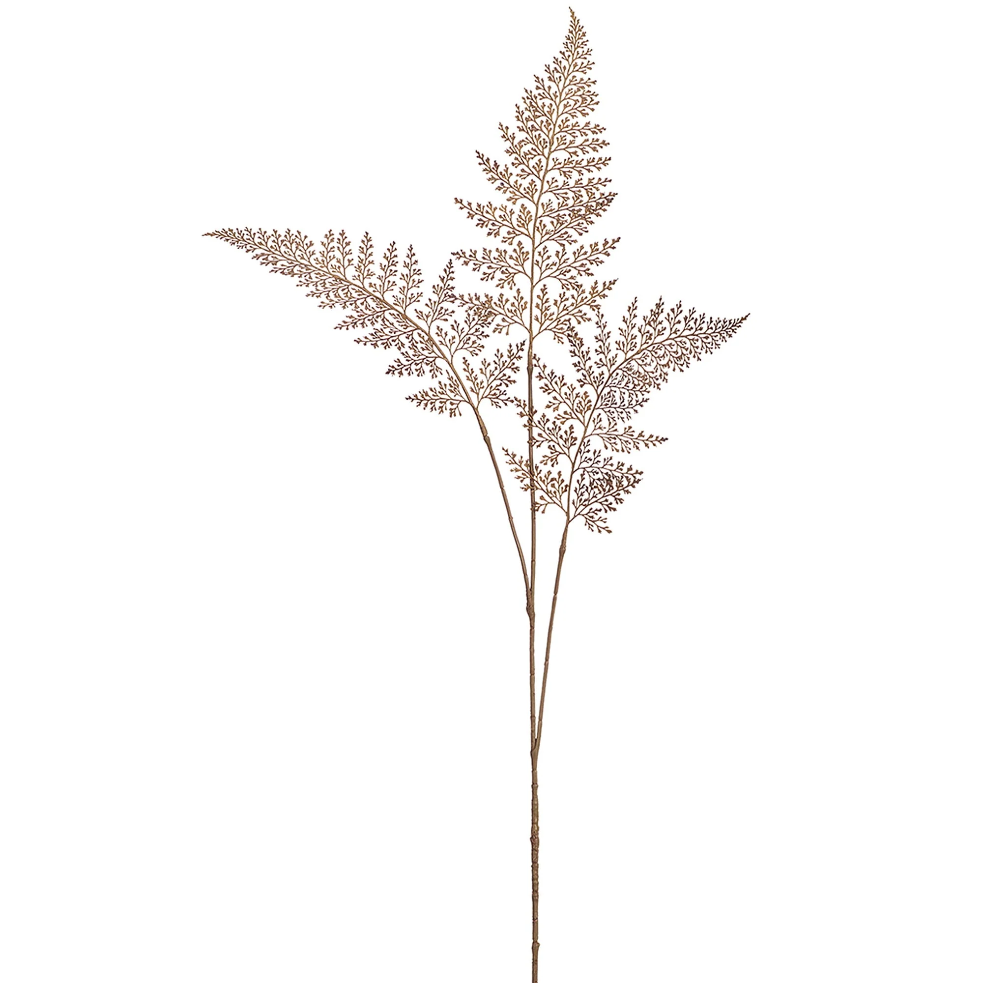 40" Artificial Lace Fern Leaf Stem -Brown (Pack of 12)