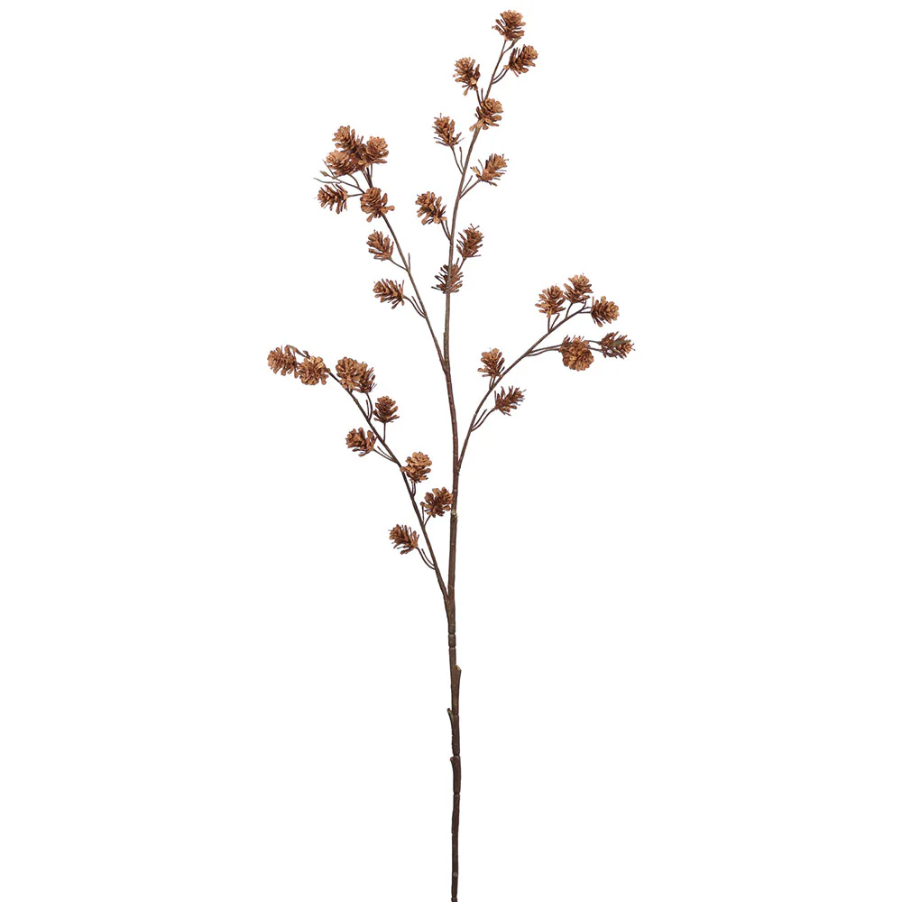 40" Artificial Mini Pinecone Stem -Brown (Pack of 12)