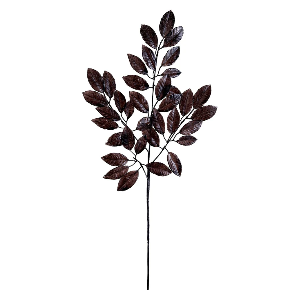 40" Artificial Wild Pomegranate Leaf Stem -Black (Pack of 12)