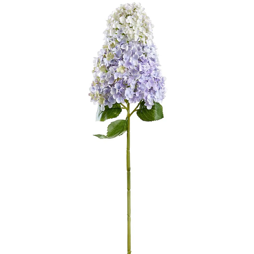 40" Cone Hydrangea Silk Flower Stem -Lavender/Green (Pack of 8)