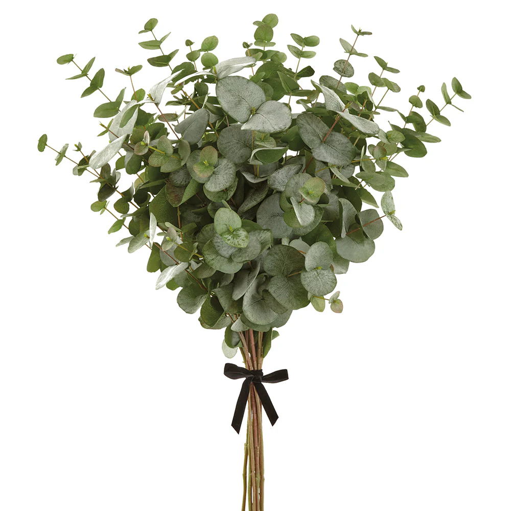 40" Eucalyptus Leaf Silk Stem Bundle -Green/Gray (Pack of 2)