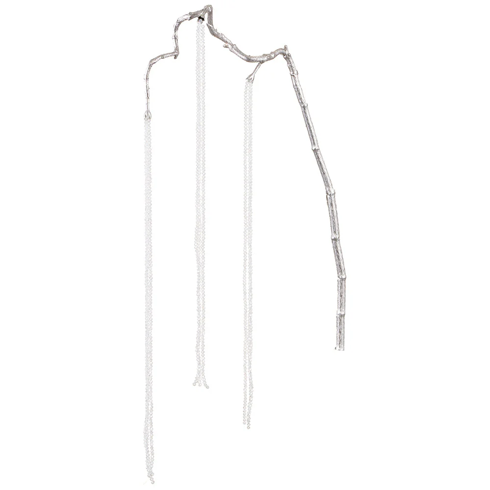 40" Hanging Diamond Artificial Amaranthus Flower Stem -Clear (Pack of 12)
