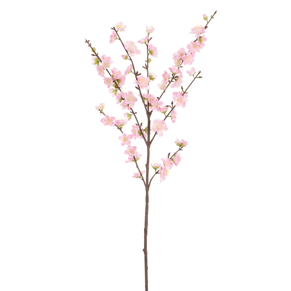 40" Plum Blossom Silk Flower Stem -Pink (Pack of 12)
