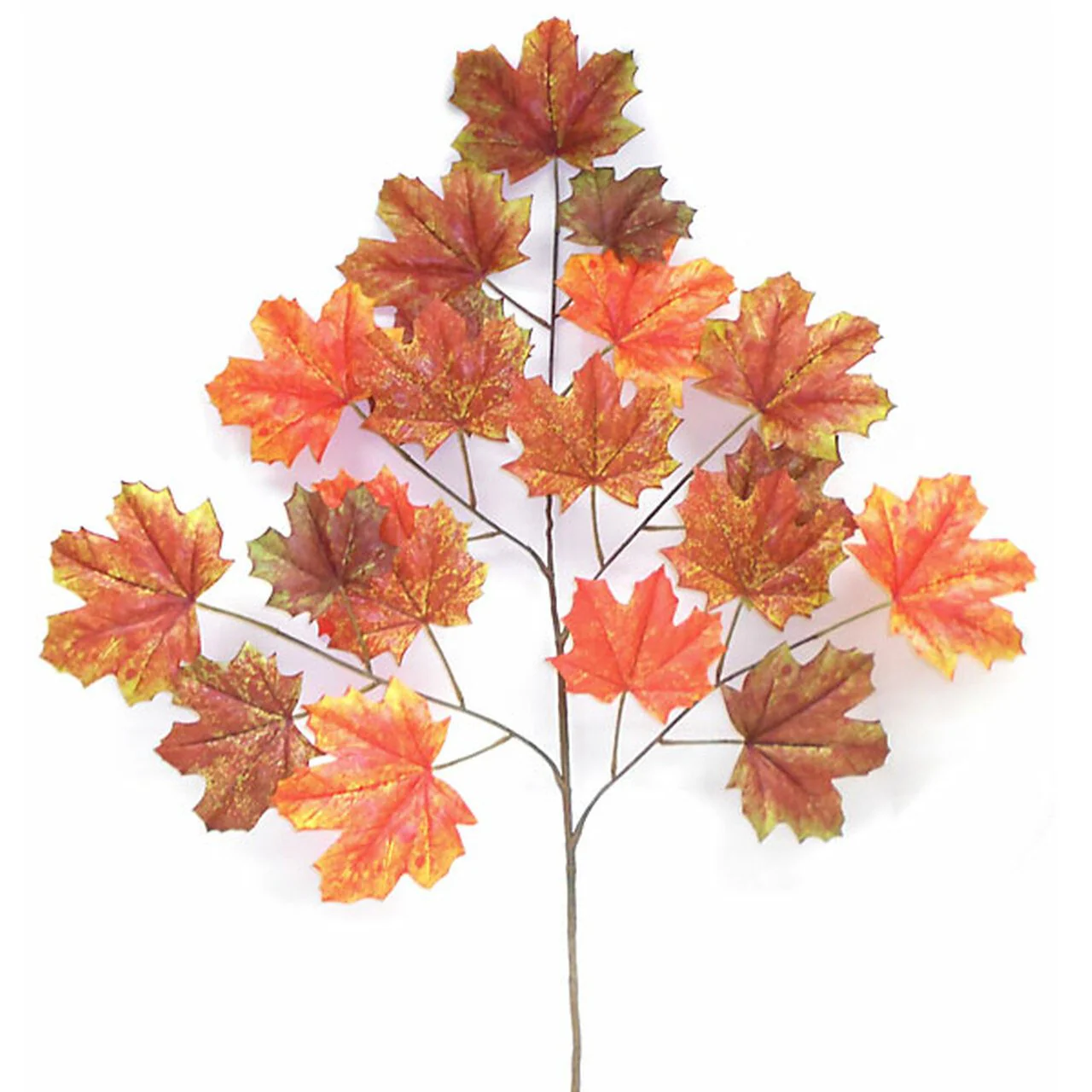 40" Silk Canadian Maple Leaf Stem -Brown/Red (Pack of 12)