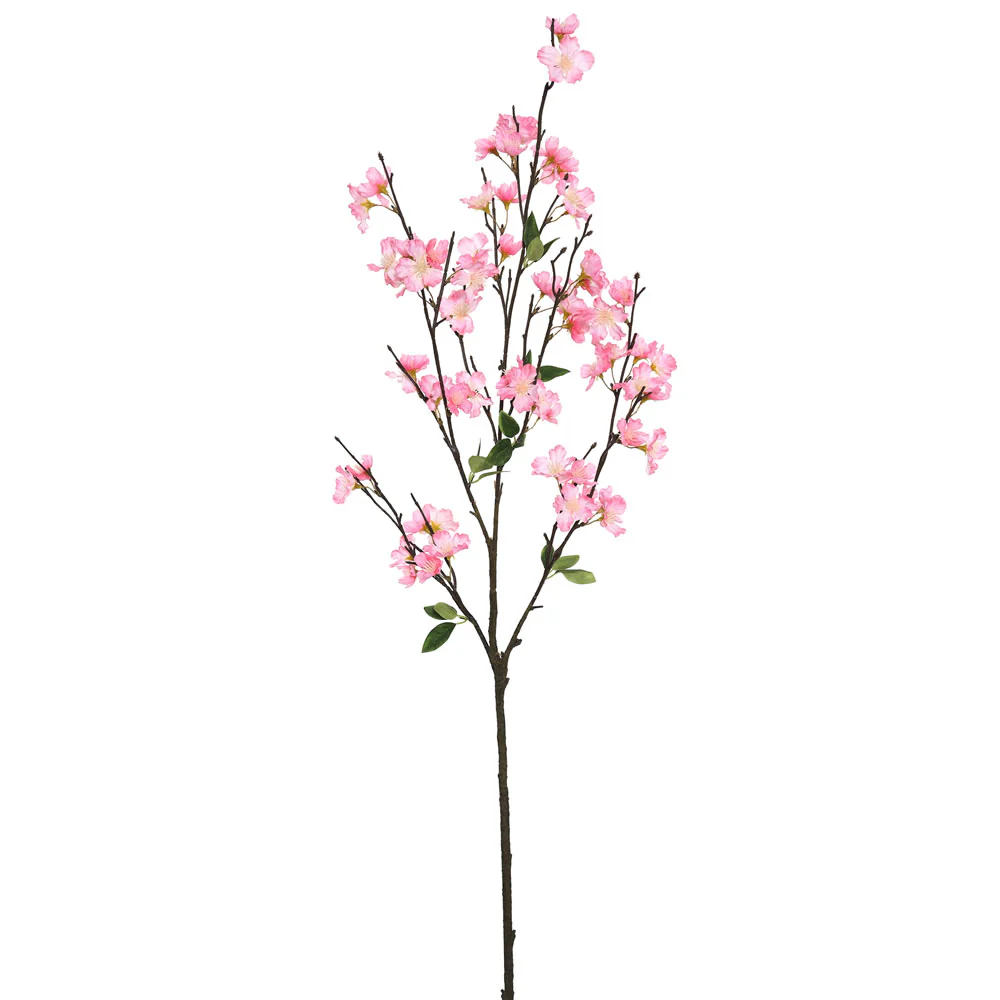40" Silk Cherry Blossom Flower Stem -Pink (Pack of 6)