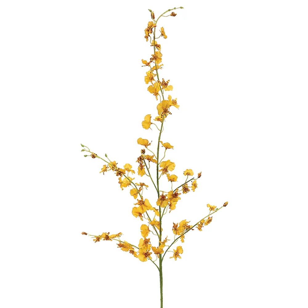 40" Silk Dancing Orchid Flower Spray -Yellow (Pack of 12)