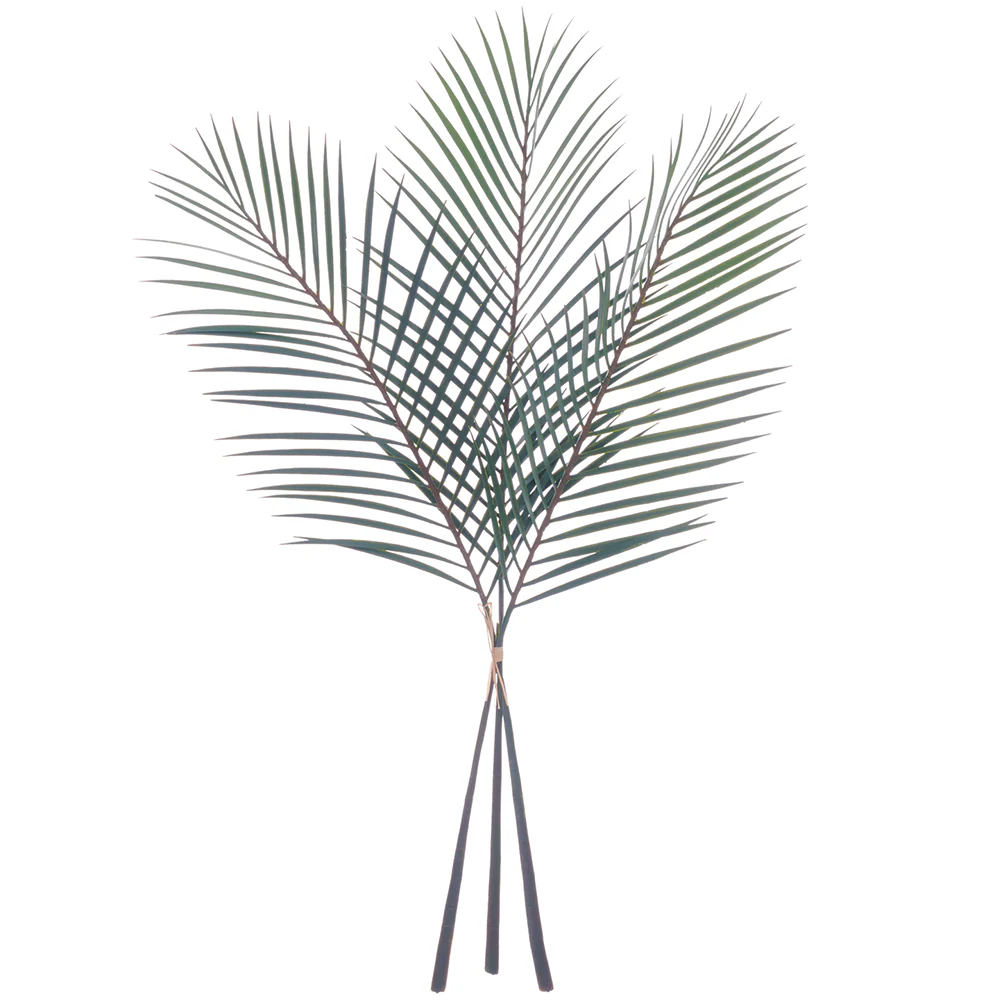 40" Silk Palm Leaf Stem Bundle -Green (Pack of 6)