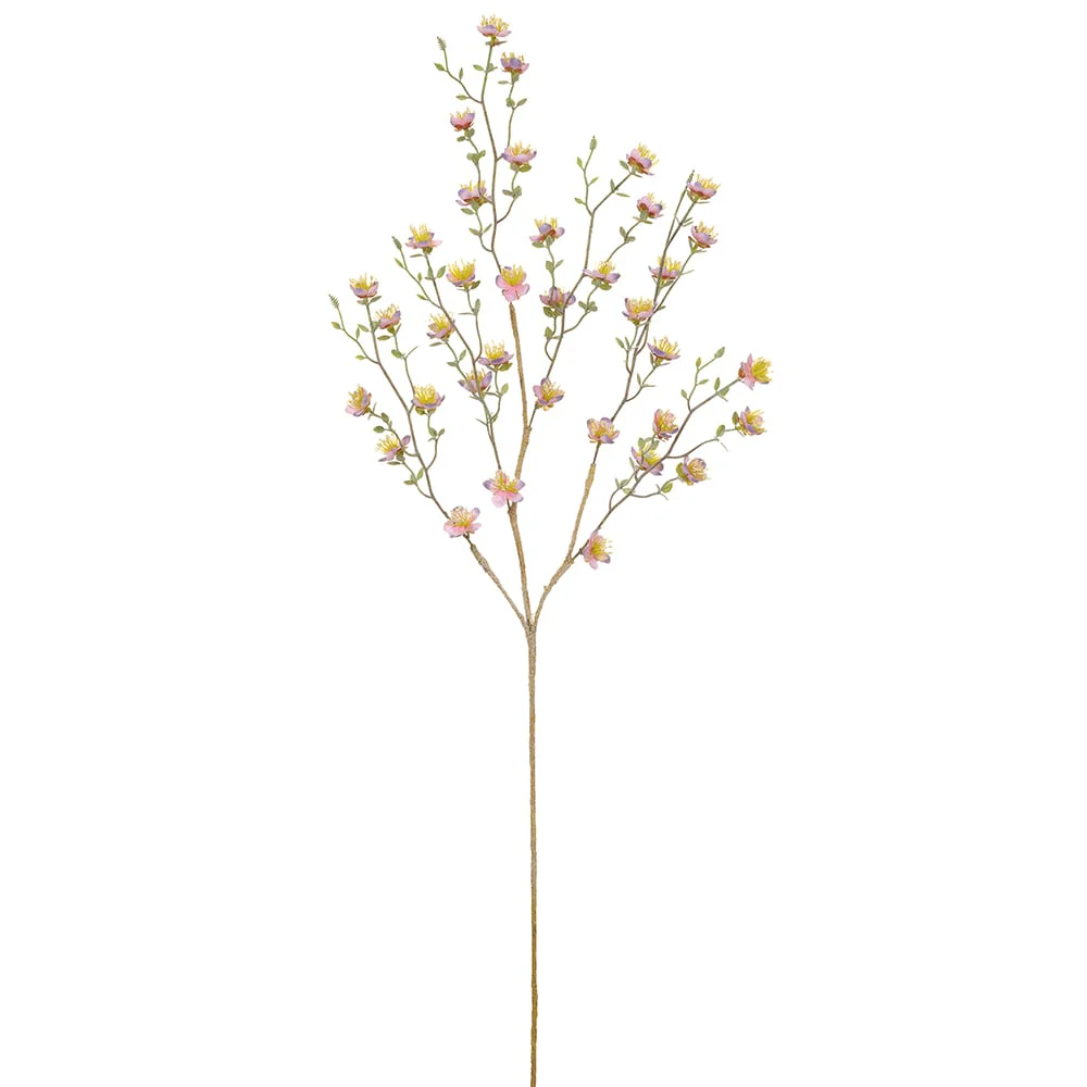 40" Silk Plum Blossom Flower Stem -Lavender/Purple (Pack of 12)