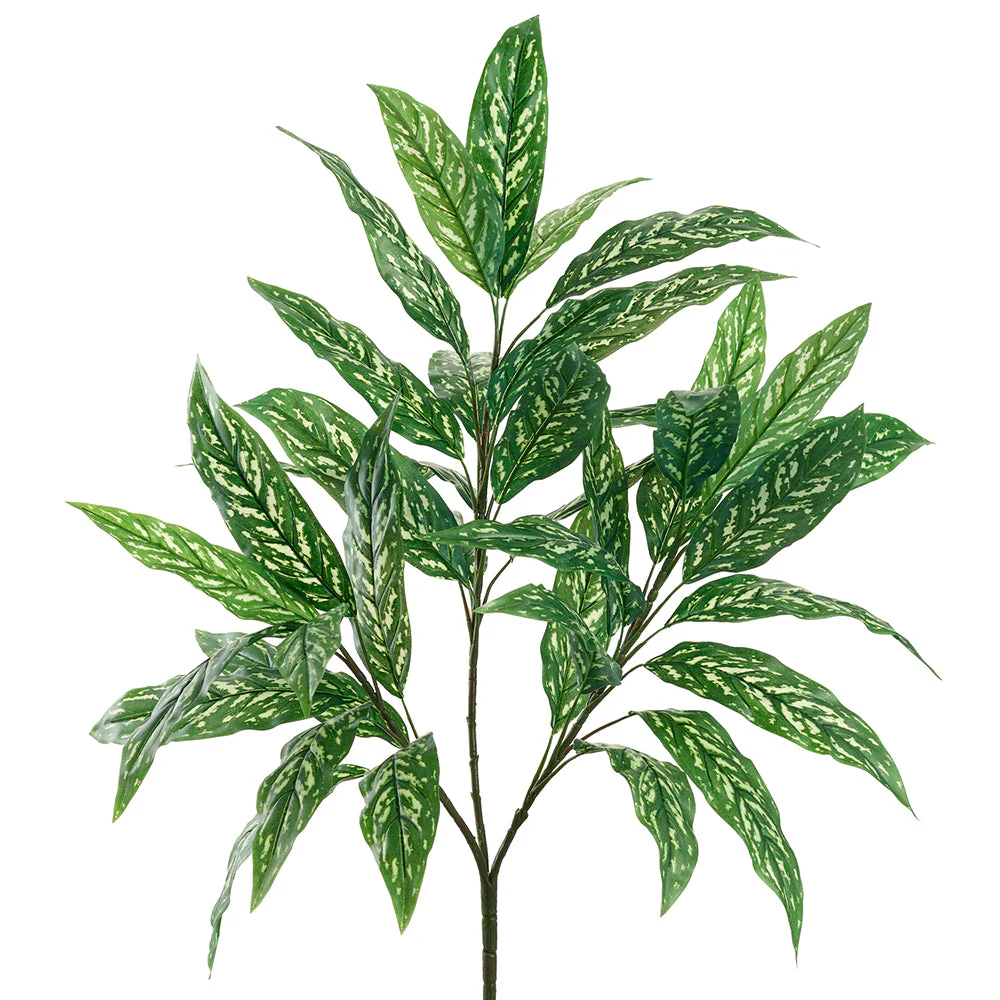40" Silver King Leaf Artificial Plant -2 Tone Green (Pack of 6)