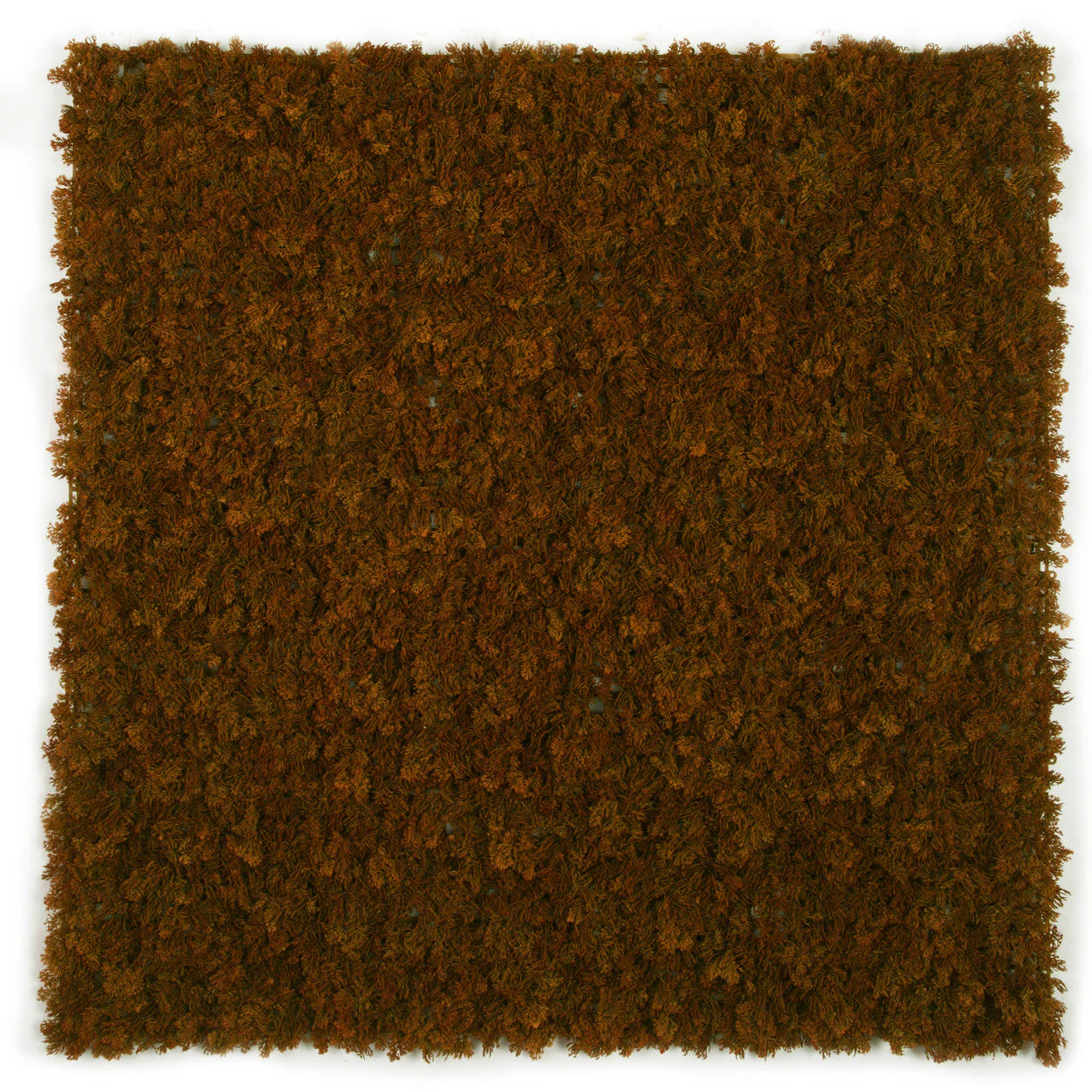 40"x40"x1.5" Outdoor UV-Resistant IFR Artificial Reindeer Moss Mat -Brown/Burgundy (Pack of 2)