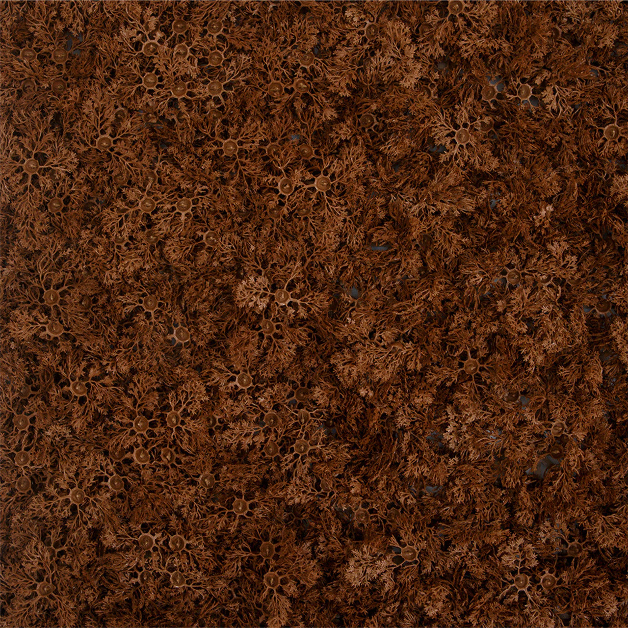 40"x40"x1.5" Outdoor UV-Resistant IFR Artificial Reindeer Moss Mat -Brown/Burgundy (Pack of 2) - Image 2