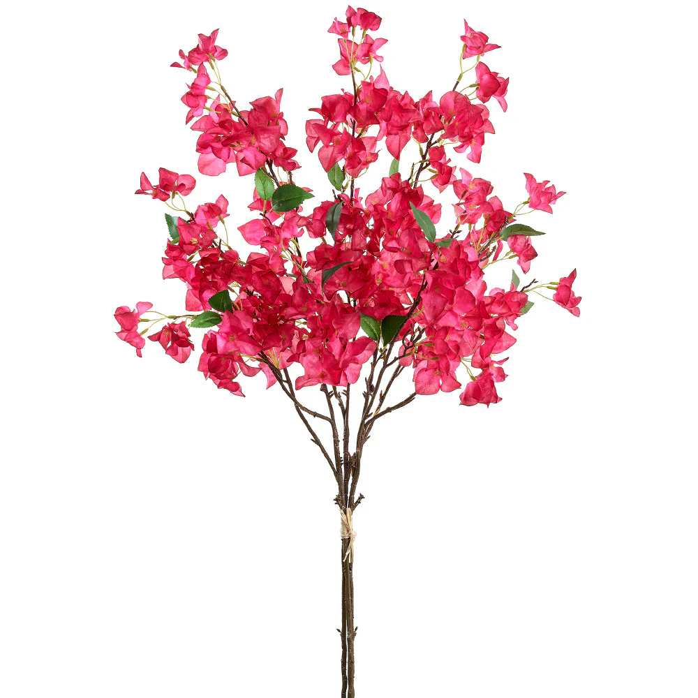 41.5" Bougainvillea Silk Flower Stem Bundle -Cerise (Pack of 4)