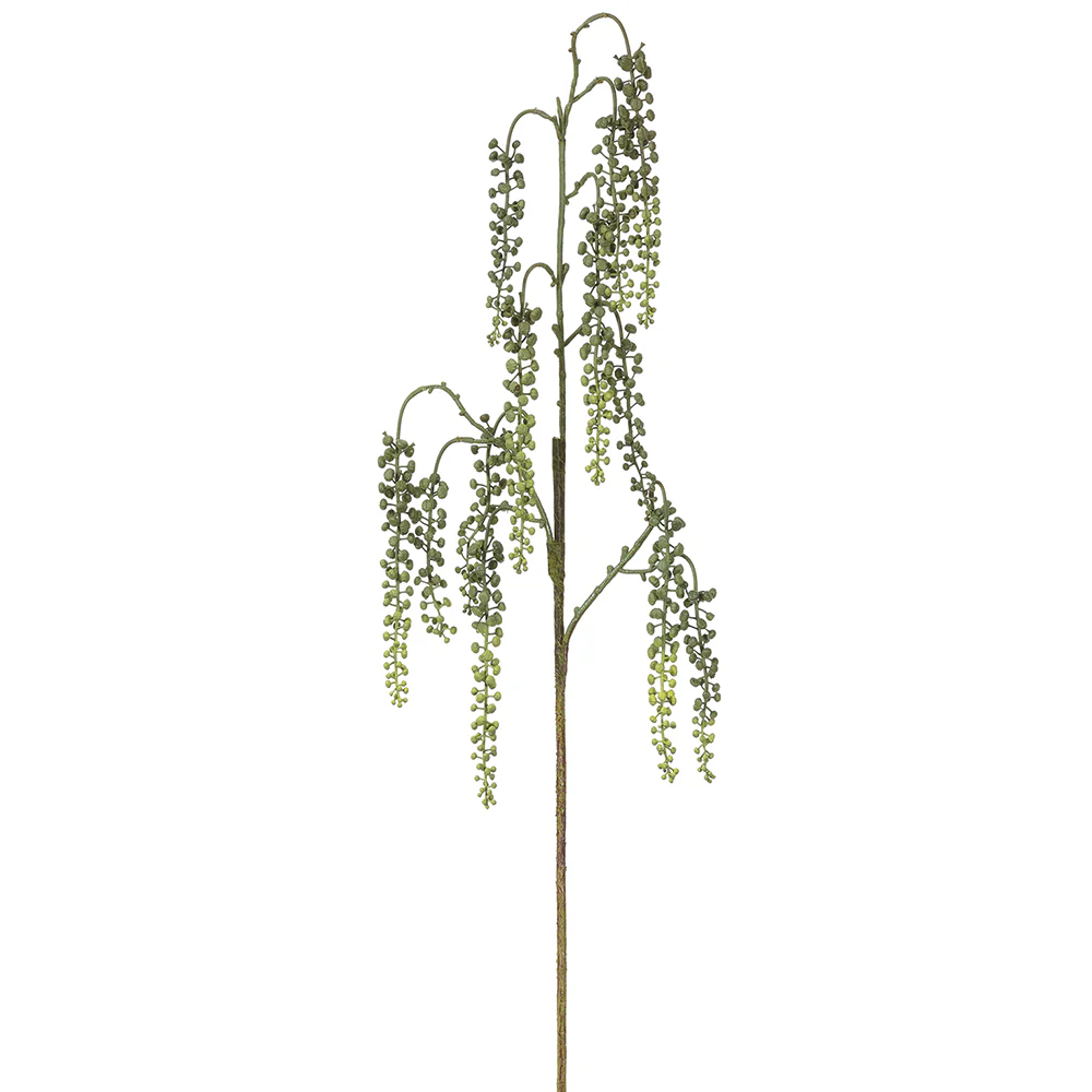 41.5" Hanging Artificial Berry Stem -Green (Pack of 12)