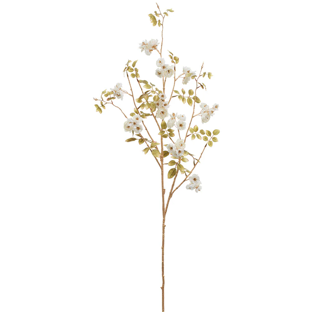 41" Artificial Mini Rose Flower Stem -White (Pack of 12)