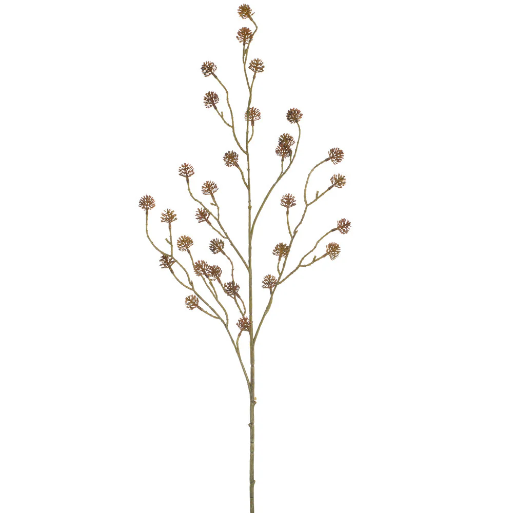 41" Globe Thistle Artificial Flower Stem -Brown (Pack of 12)