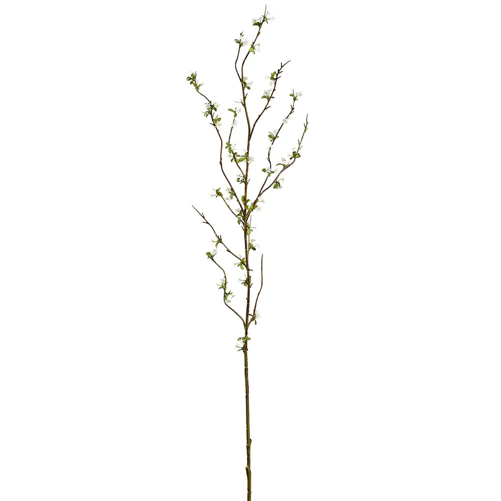 41" Snow Willow Silk Flower Stem -White (Pack of 12)