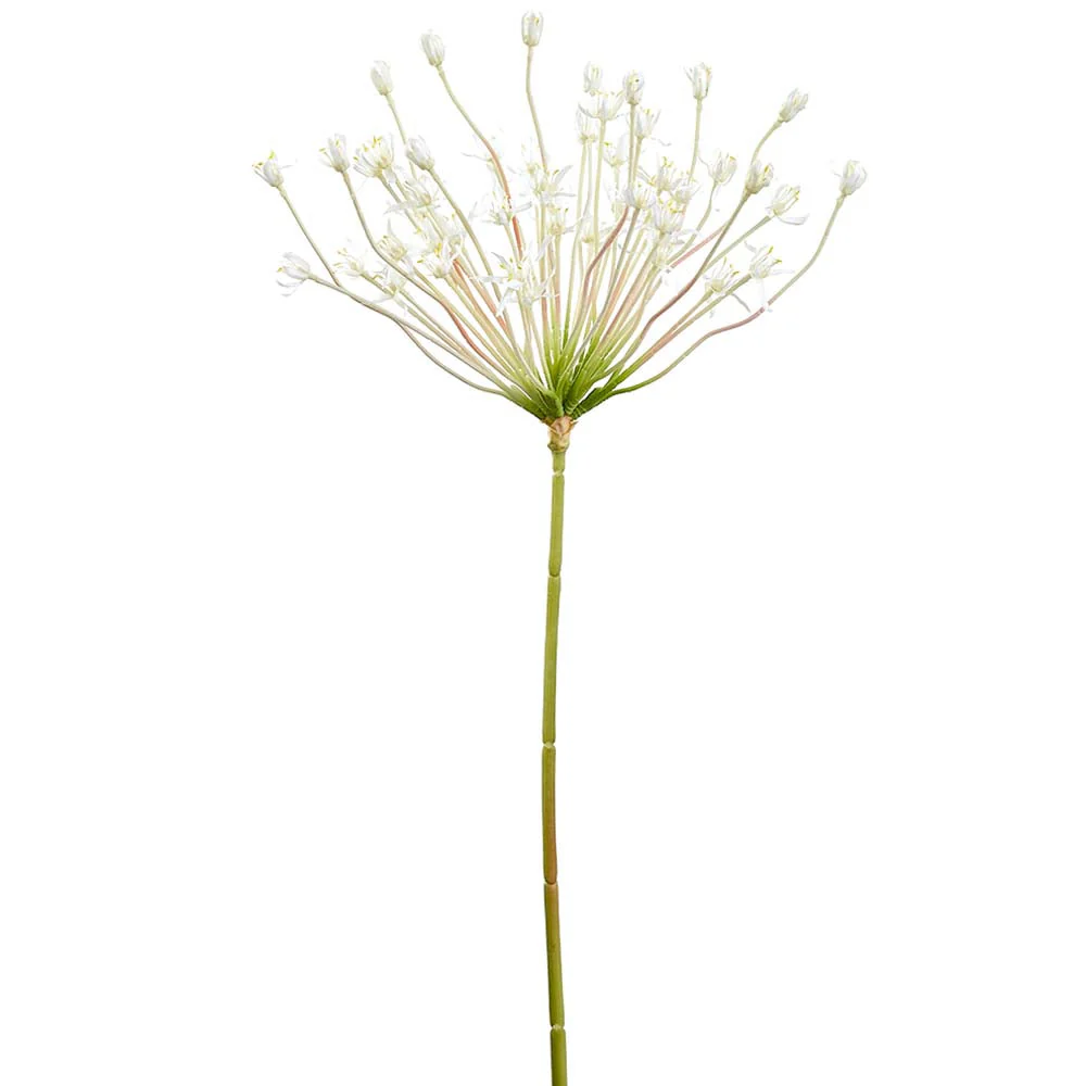 42" Giant Allium Artificial Flower Stem -White (Pack of 12)