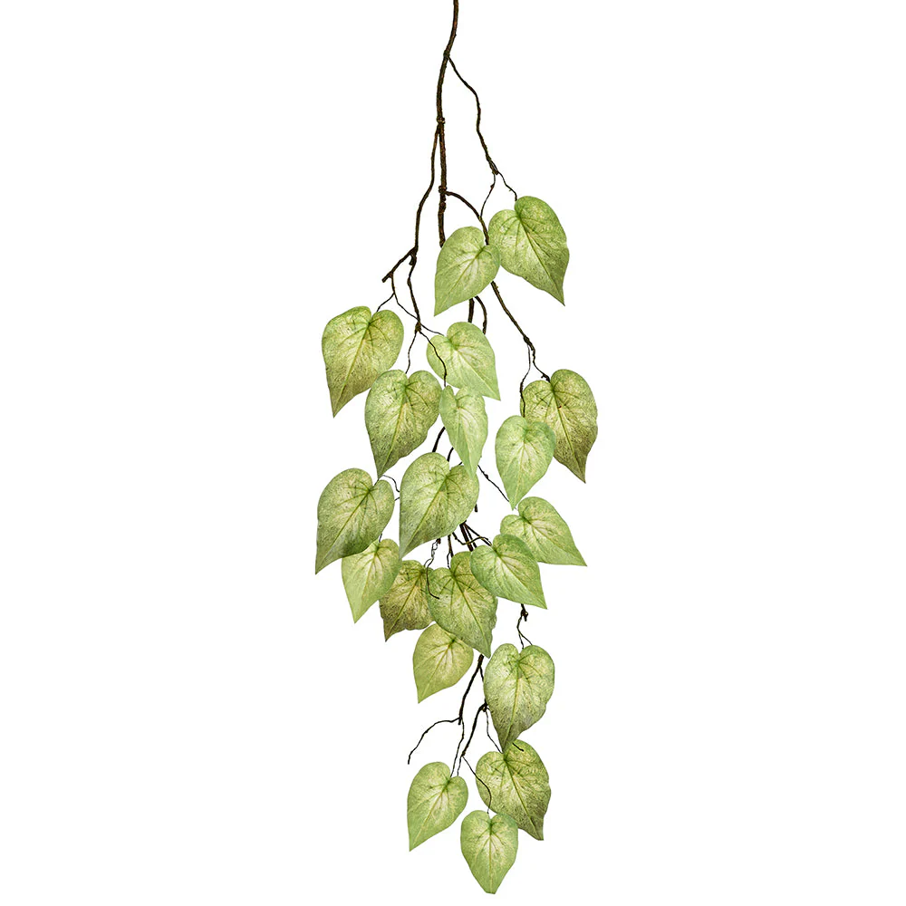 4'2" Heart-Leaf Philodendron Leaf Silk Garland -2 Tone Green (Pack of 12)