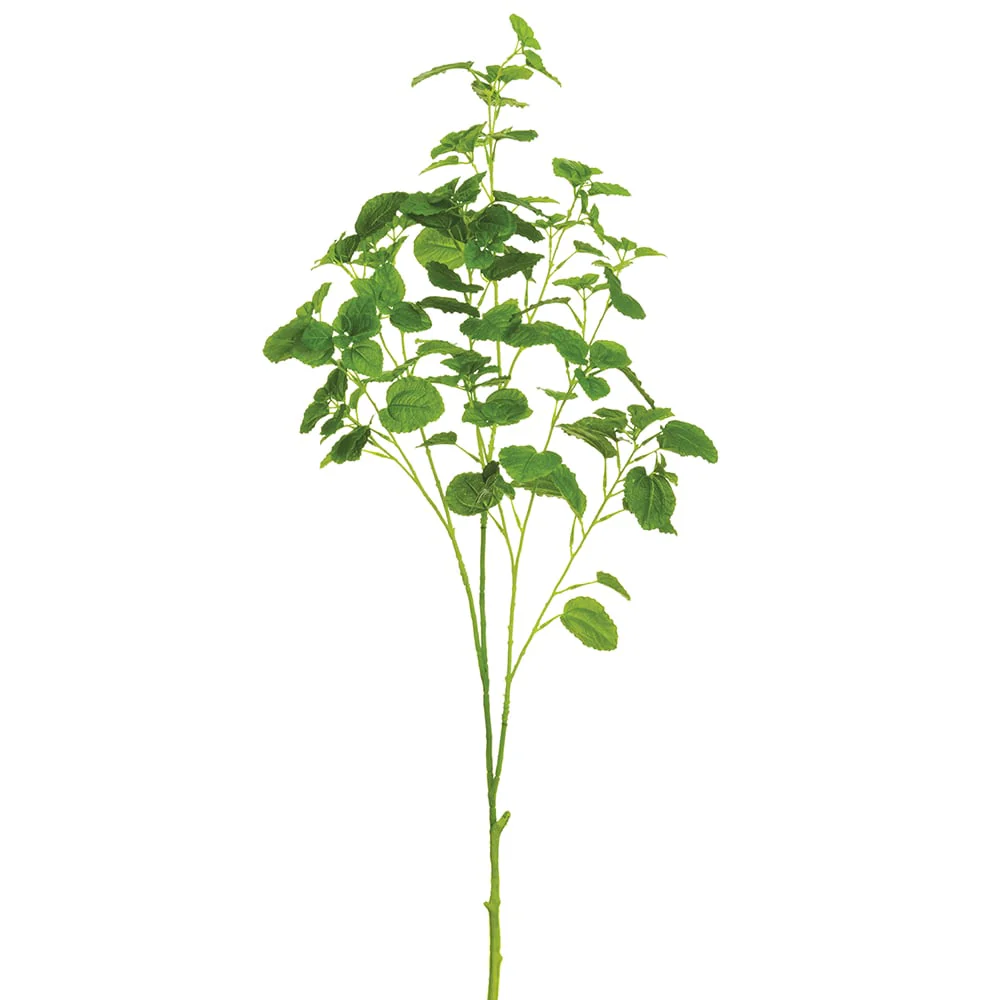 42" Mint Leaf Herb Silk Stem -2 Tone Green (Pack of 12)