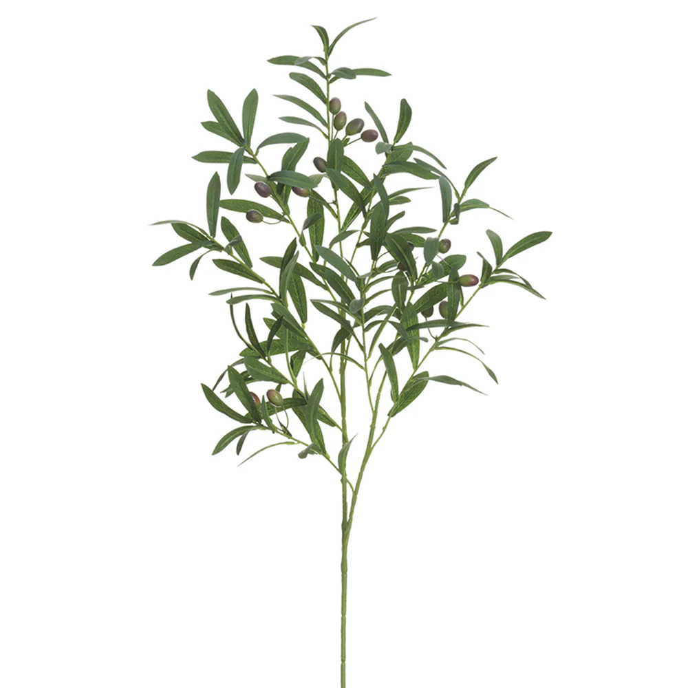 42" Silk Olive Leaf Stem With Olives -Green (Pack of 12)
