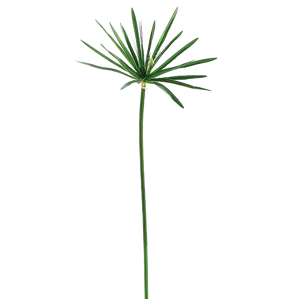 42" Silk Papyrus Grass Stem -Green (Pack of 12)