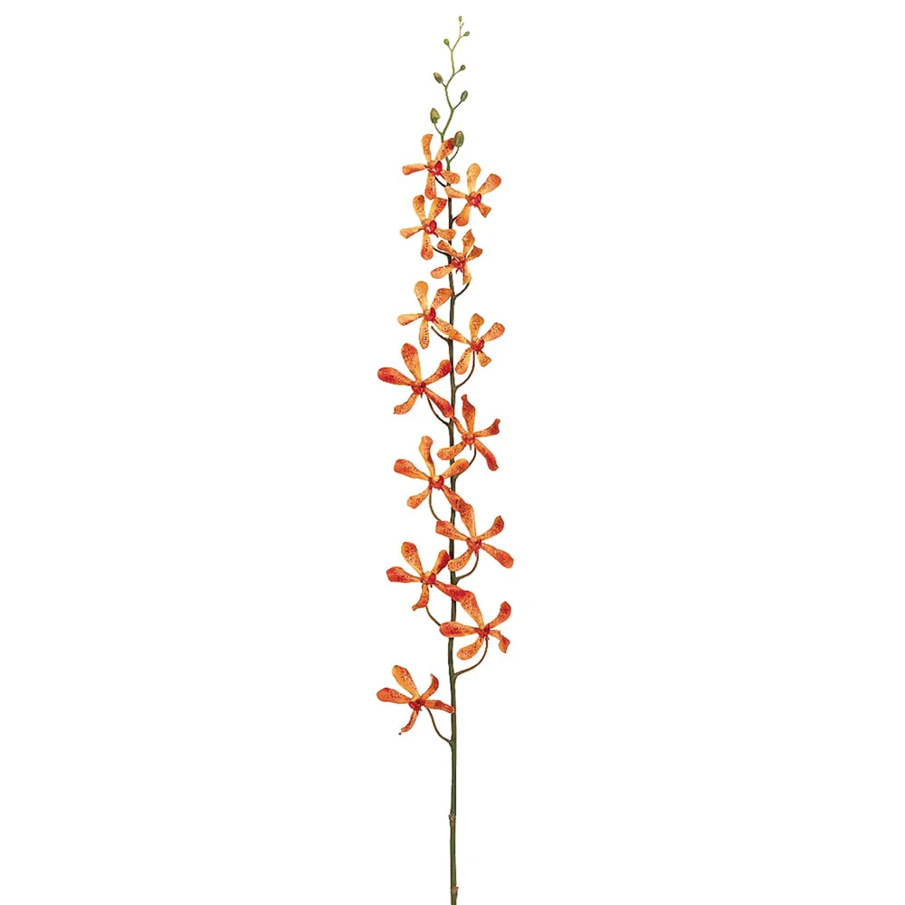 42" Silk Vanda Orchid Flower Spray -Orange (Pack of 12)