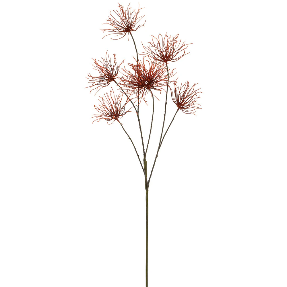 43.5" Thistle Artificial Flower Stem -Burgundy (Pack of 12)