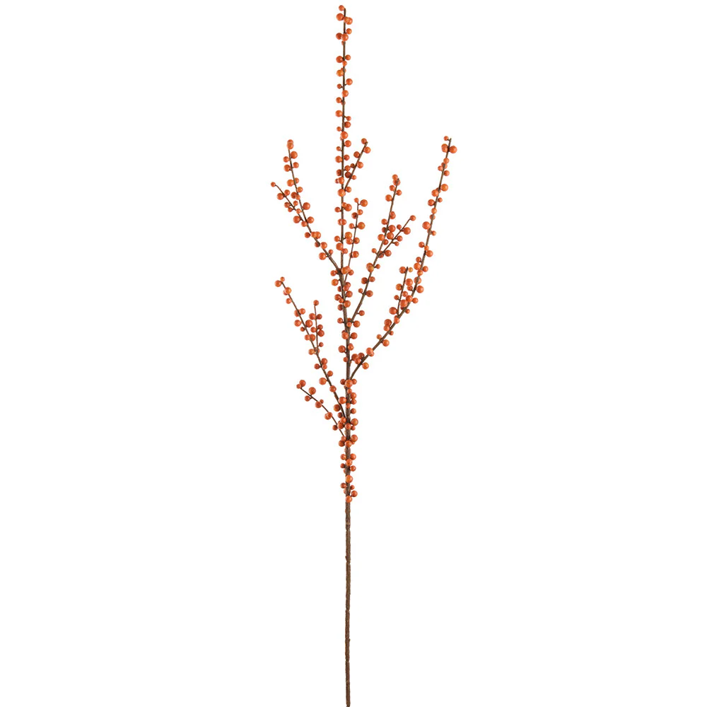 43" Artificial Berry Stem -Orange (Pack of 12)