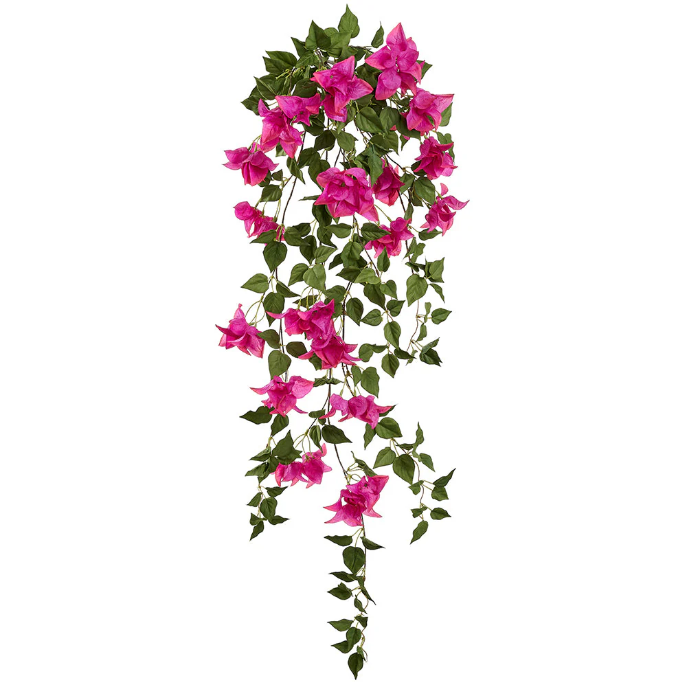 43" Hanging Bougainvillea Silk Flower Bush -Fuchsia (Pack of 12)