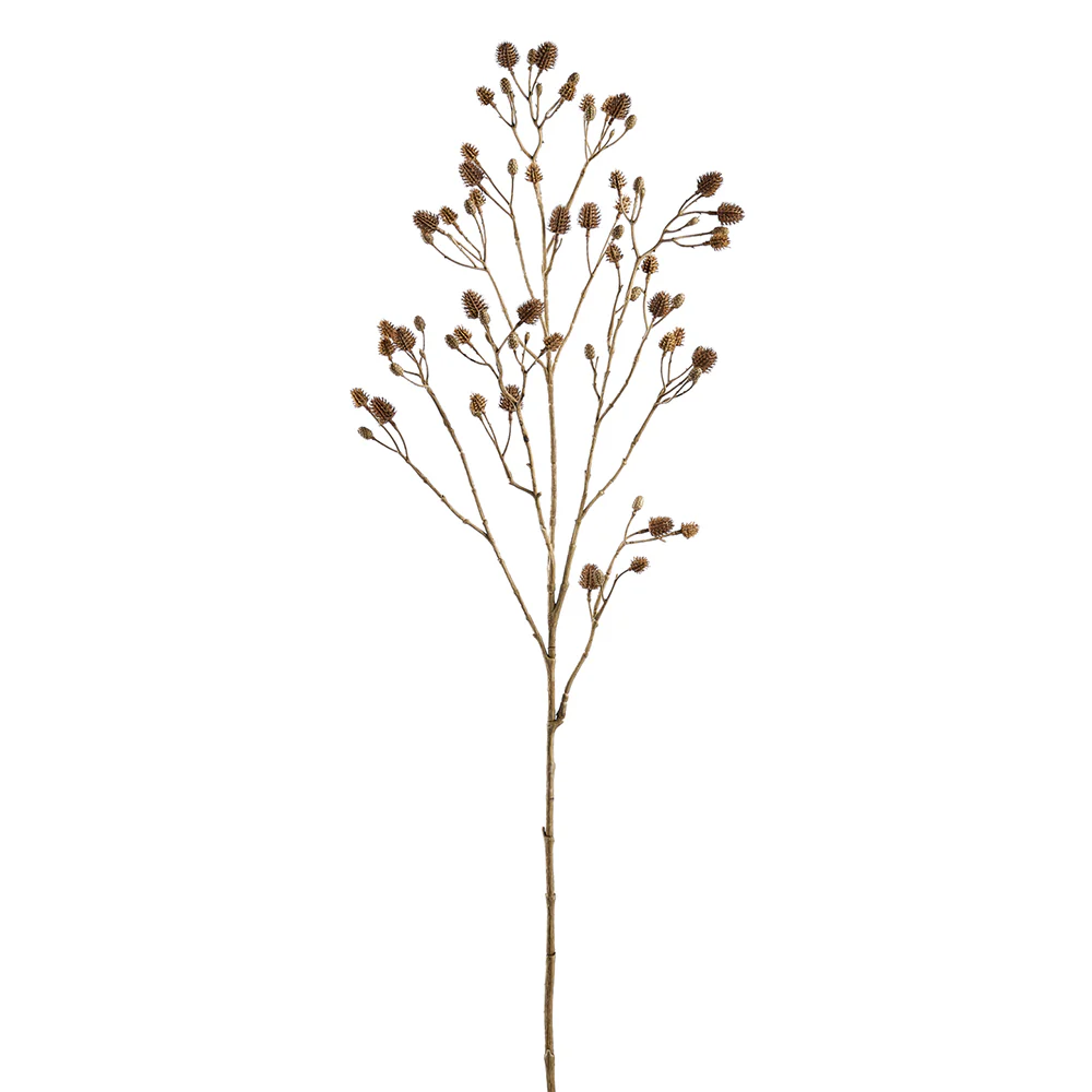 44" Artificial Eryngium Flower Stem -Light Brown (Pack of 12)