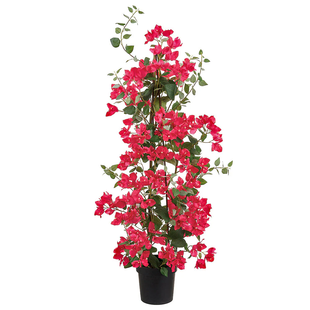 4'4' Bougainvillea Flower On Trellis Silk Plant w/Pot -Beauty