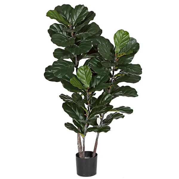 4'4" IFR Fiddle Leaf Fig Artificial Tree w/Pot -Green