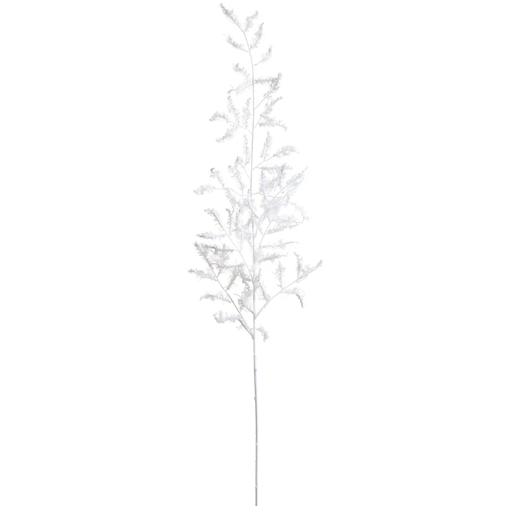 44" Lace Italian Ruscus Leaf Silk Stem -White (Pack of 12)