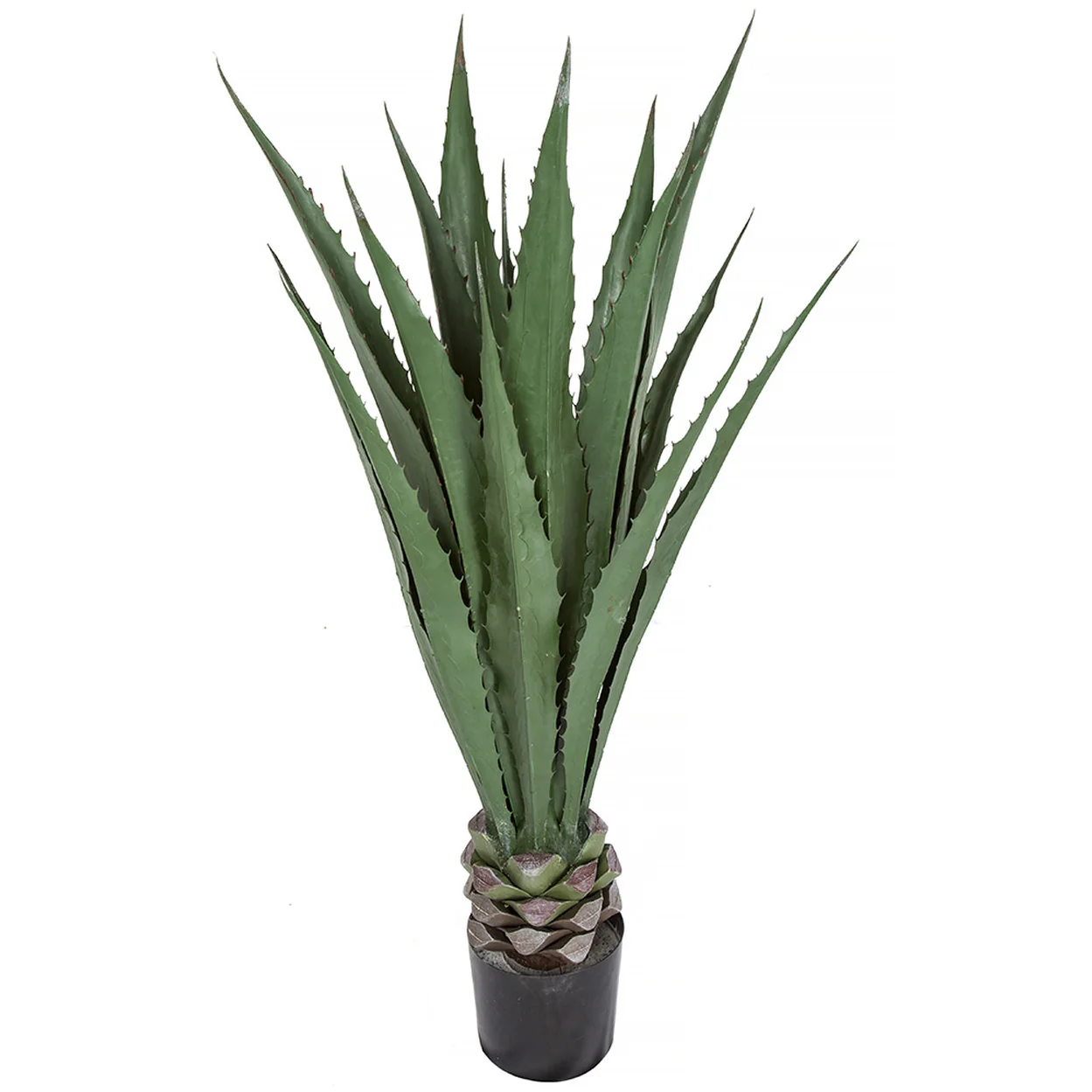 4'4" Outdoor UV-Resistant IFR Artificial Agave Plant w/Pot -Green