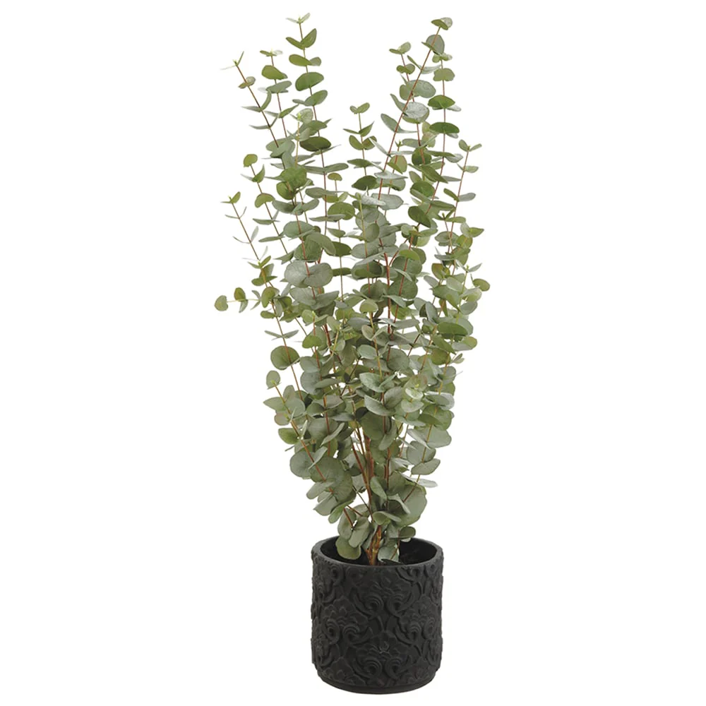 44" Silk Eucalyptus Plant w/Planter -Green
