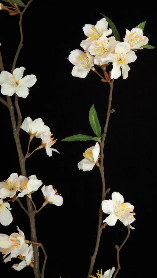 45" Artificial Cherry Blossom Flower Spray Branch -Cream (Pack of 6) - Image 2