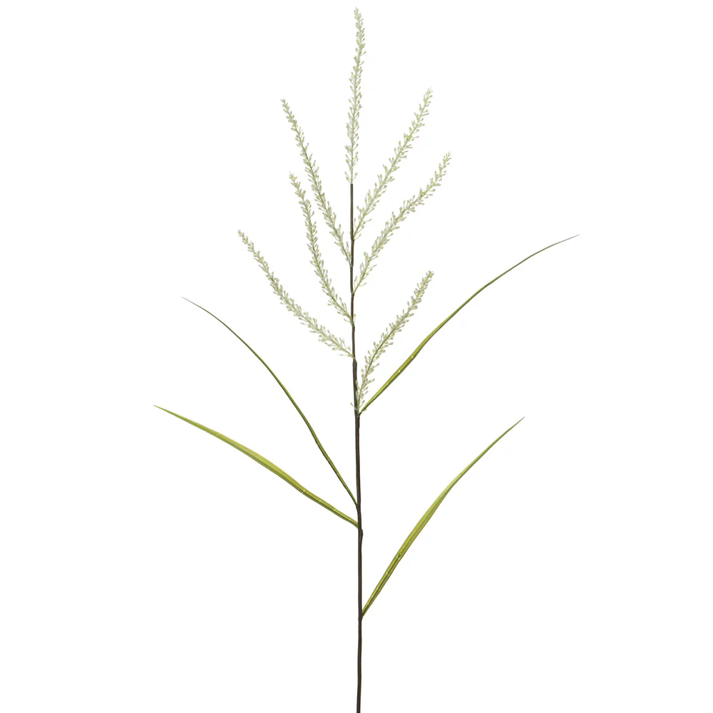 45" Artificial Reed Grass Stem -Cream/Green (Pack of 12)