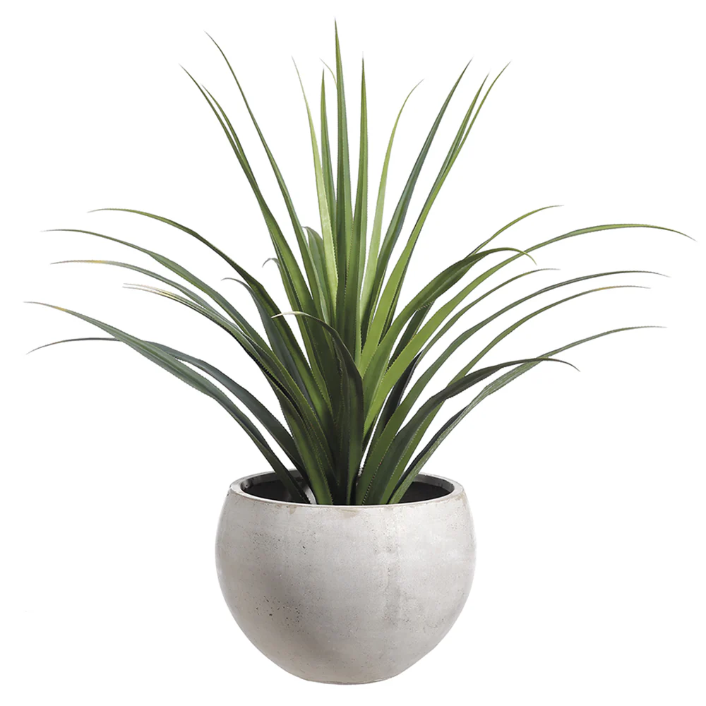4'5" Dracaena Silk Plant w/Fiber Cement Planter -Green