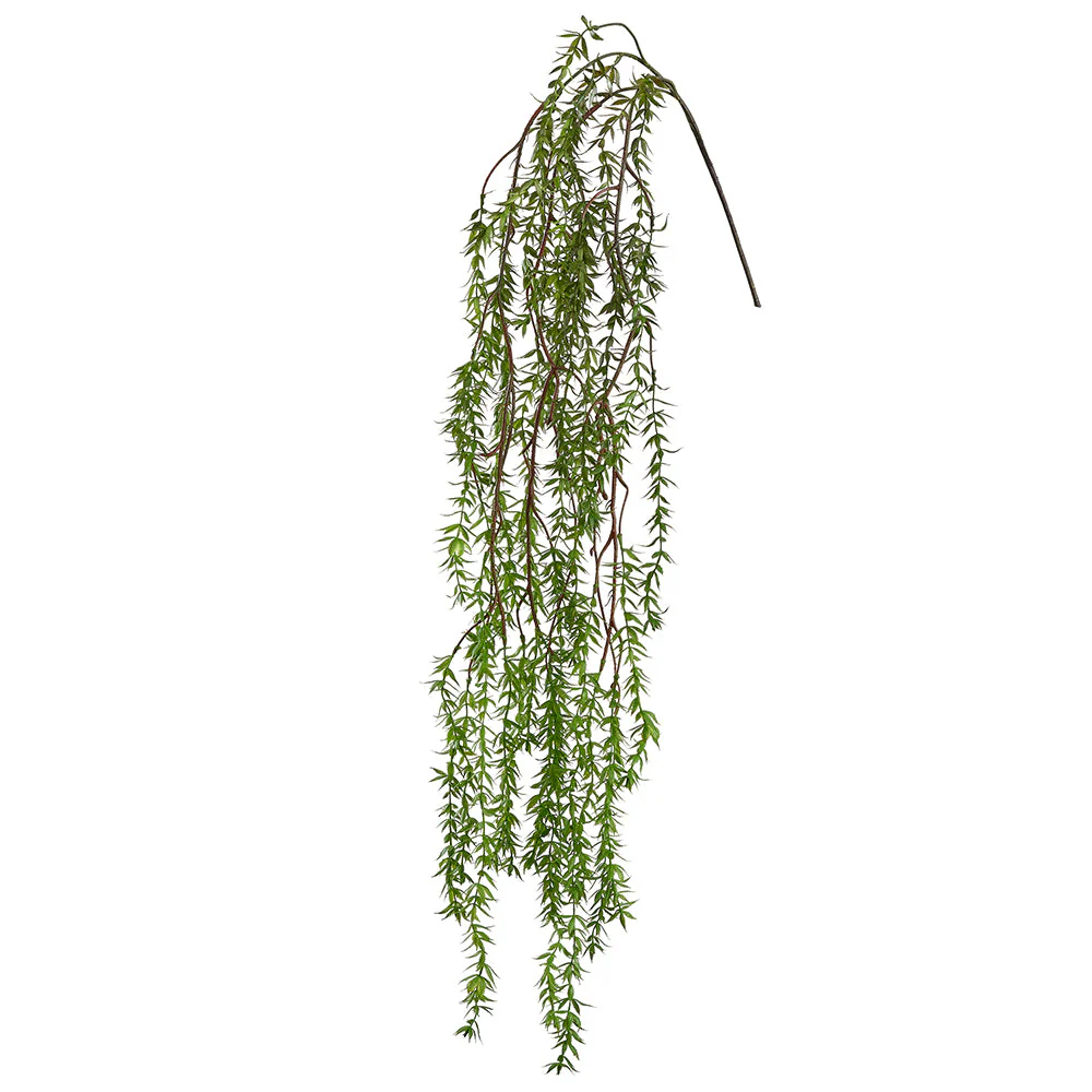 45" Hanging Bottle Brush Leaf Artificial Stem -Green (Pack of 12)