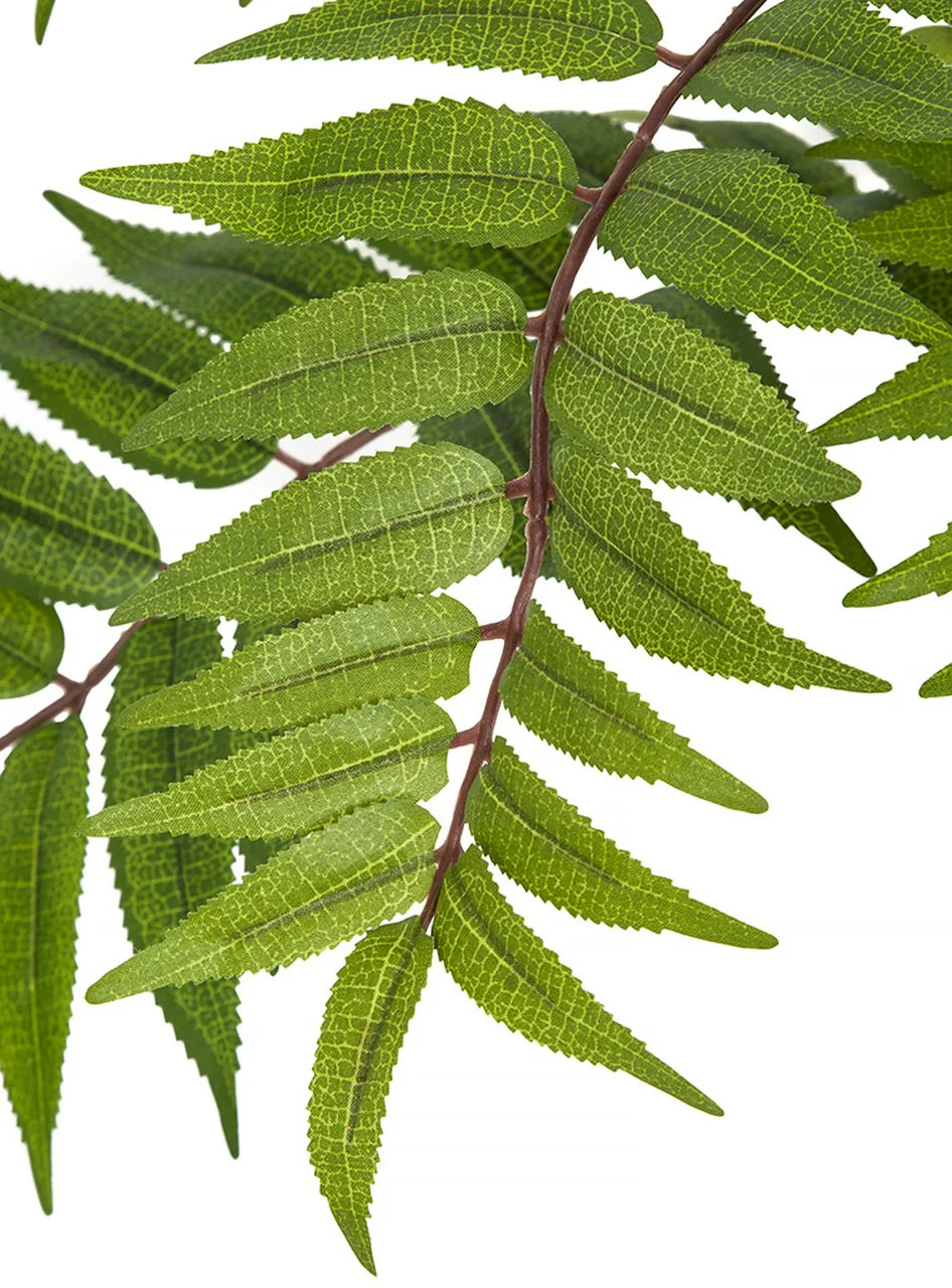 45" Silk Mahogany Leaf Stem -Green (Pack of 6) - Image 2