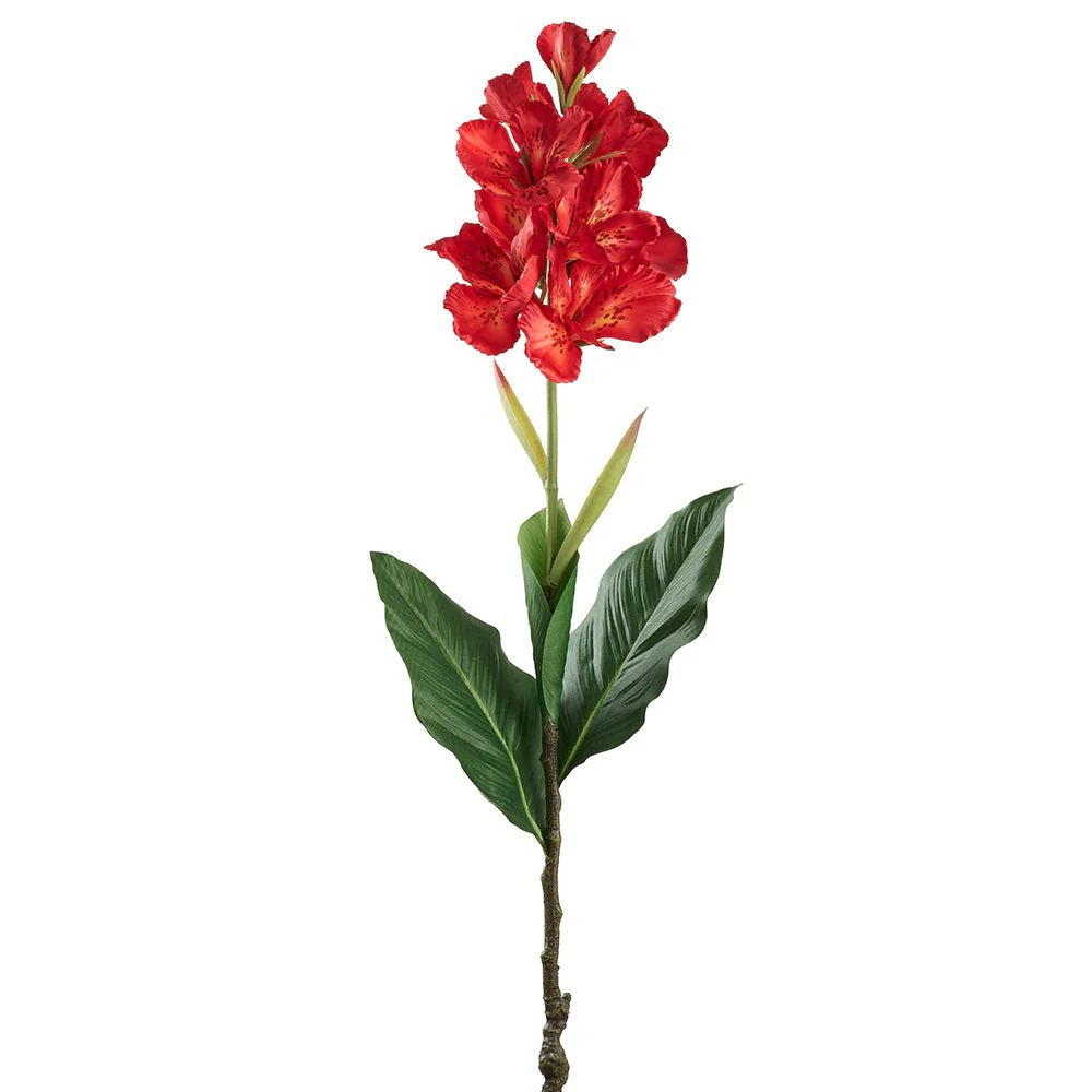 46.5" Canna Lily Silk Flower Stem -Red (Pack of 12)