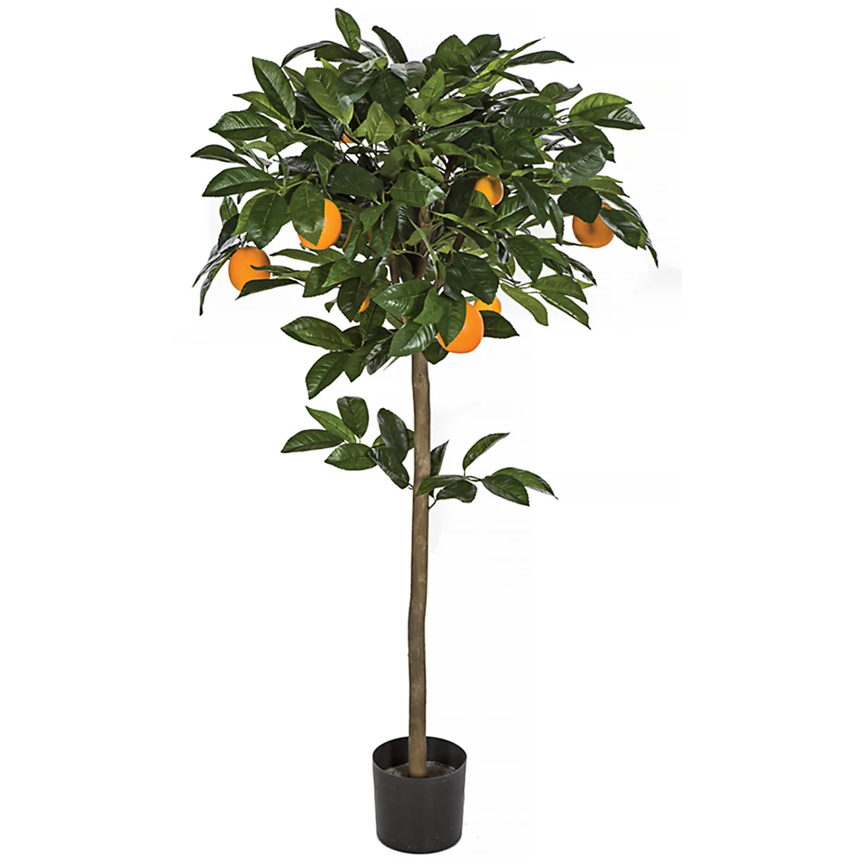 4'6" Artificial Orange Fruiting Topiary Tree w/Plastic Pot -Orange/Green