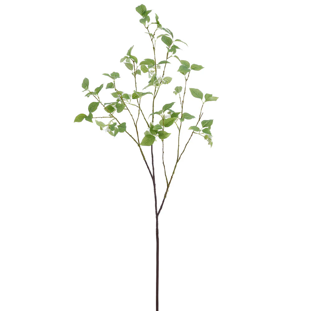 46" Clematis Silk Flower Stem -White (Pack of 6)