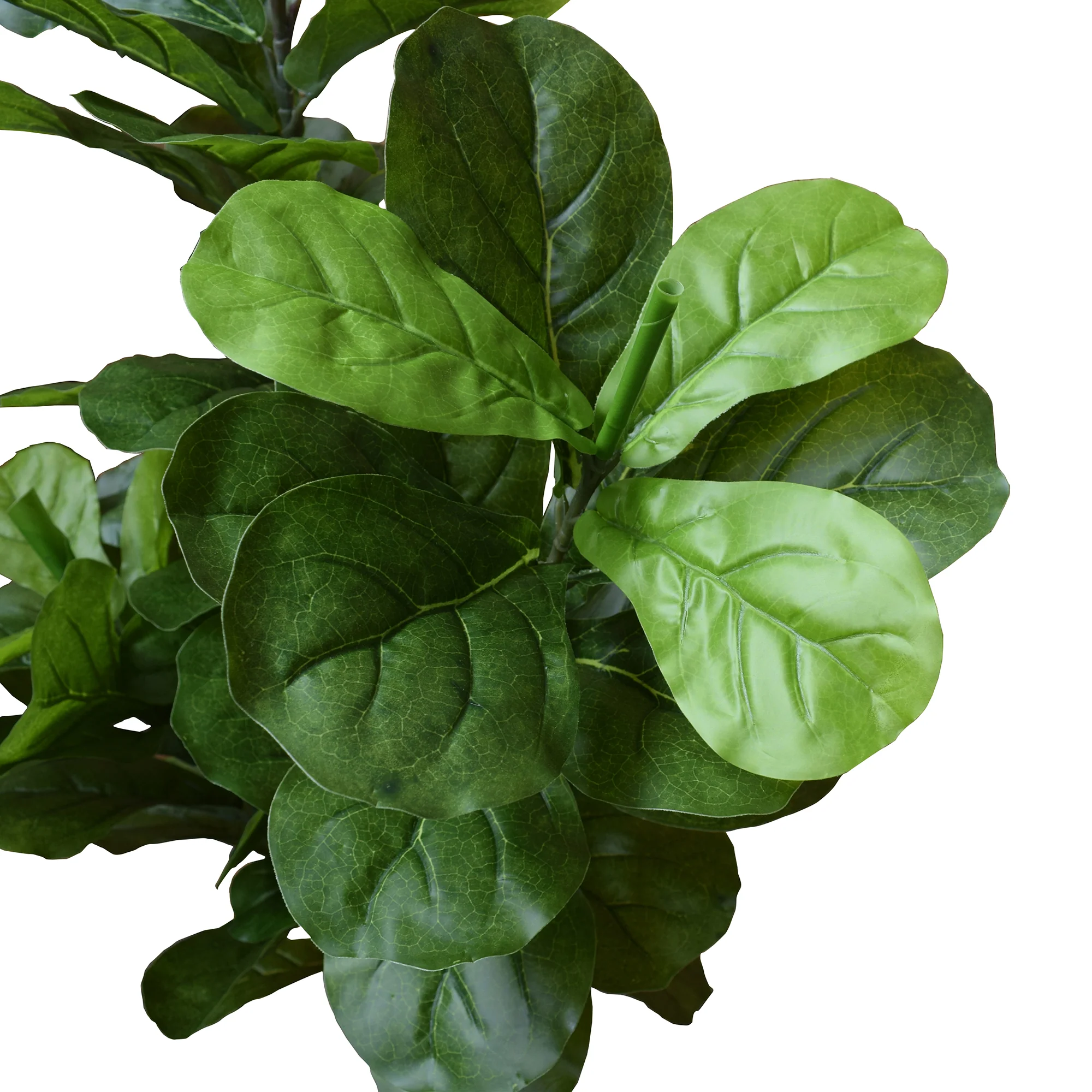 4'6" Real Touch Fiddle Leaf Fig Silk Tree w/Pot -90 Leaves -Green - Image 2