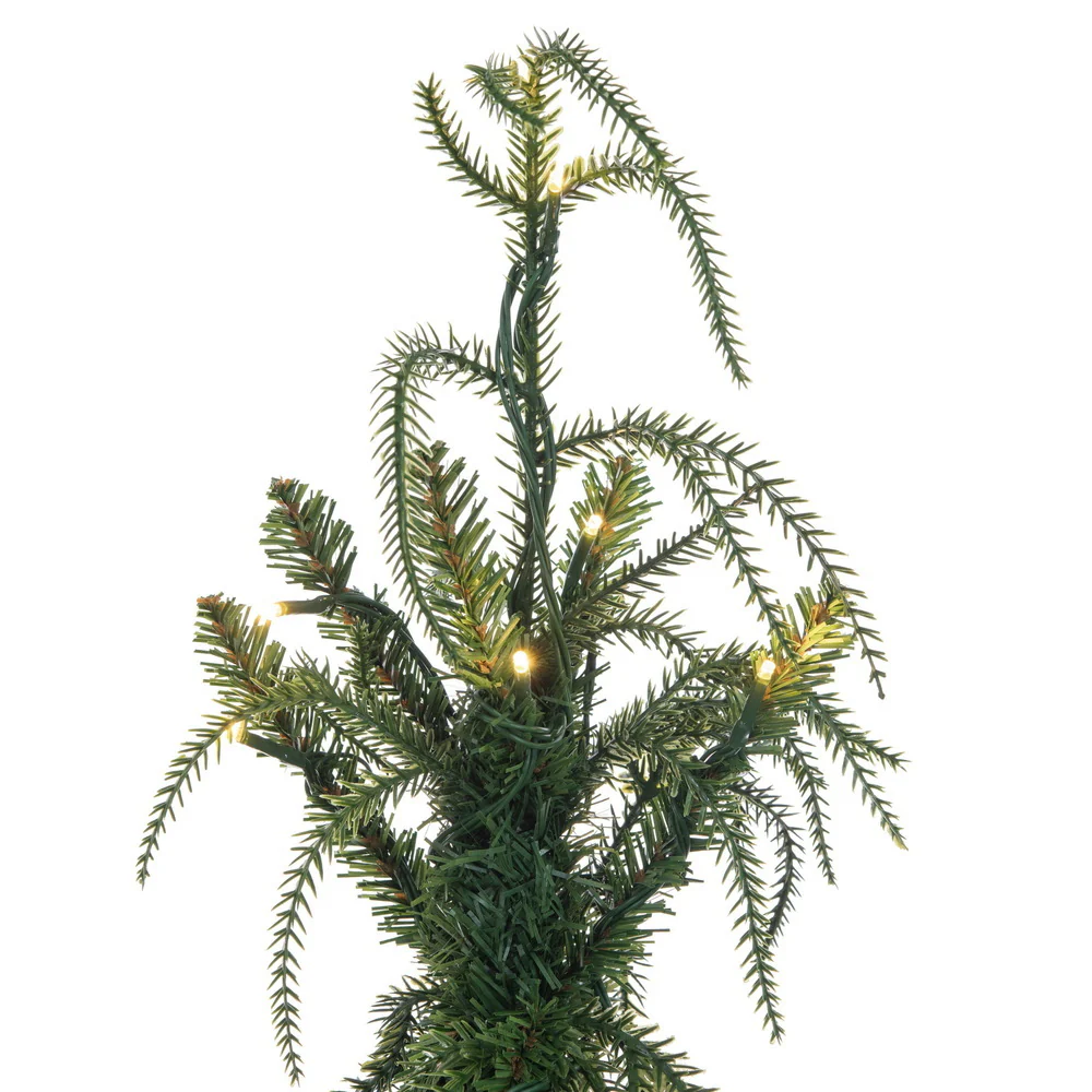 4'6"Hx26"W PE Norfolk Pine Artificial Christmas Tree, Micro LED Pre-Lit (Multi-Mode) -Green - Image 2