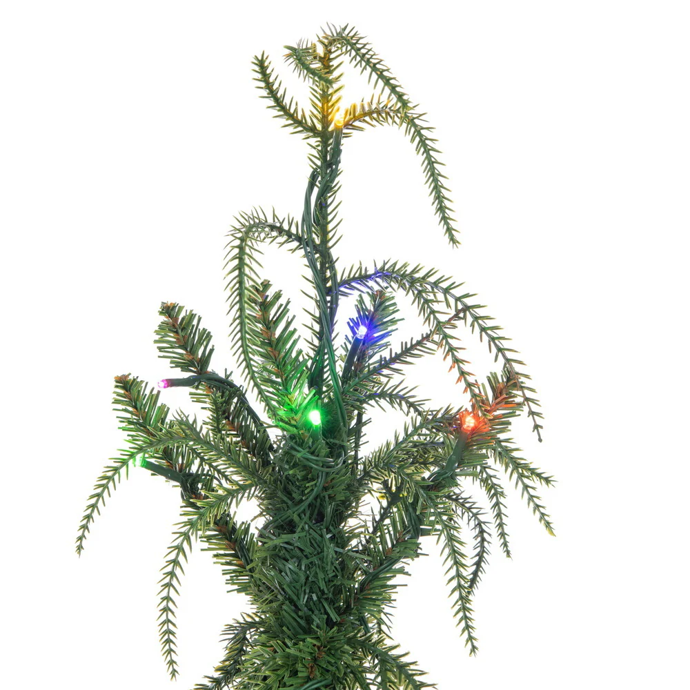 4'6"Hx26"W PE Norfolk Pine Artificial Christmas Tree, Micro LED Pre-Lit (Multi-Mode) -Green - Image 3